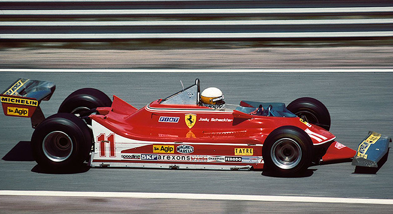 Jody Scheckter encerrou uma época de ouro da Ferrari ao conquistar o título de 1979 (Ferrari)